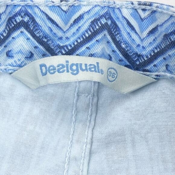 NWT DESIGUAL High Waisted Blue Skinny Jean 4 - Picture 6 of 10